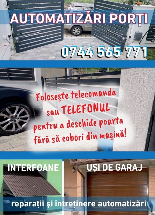 Automatizari porti, usi de garaj, interfoane