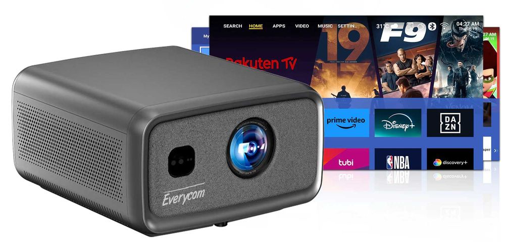 Videoproiector Everycome Cubelite MAX 3GB / 128GB Android12, 2025 NOU