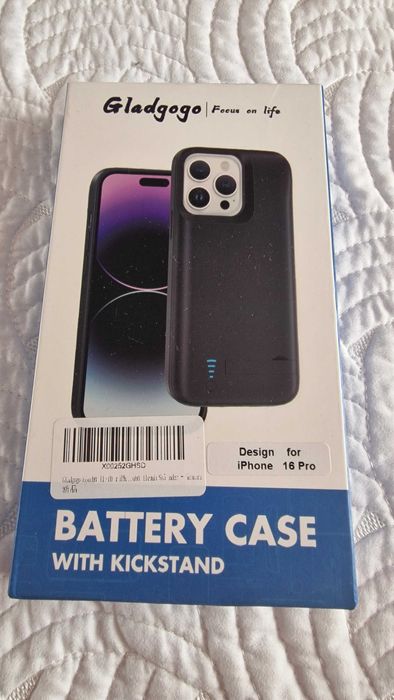 Gladgogo carcasa baterie iPhone 16 Pro, 8500mAh produs nou