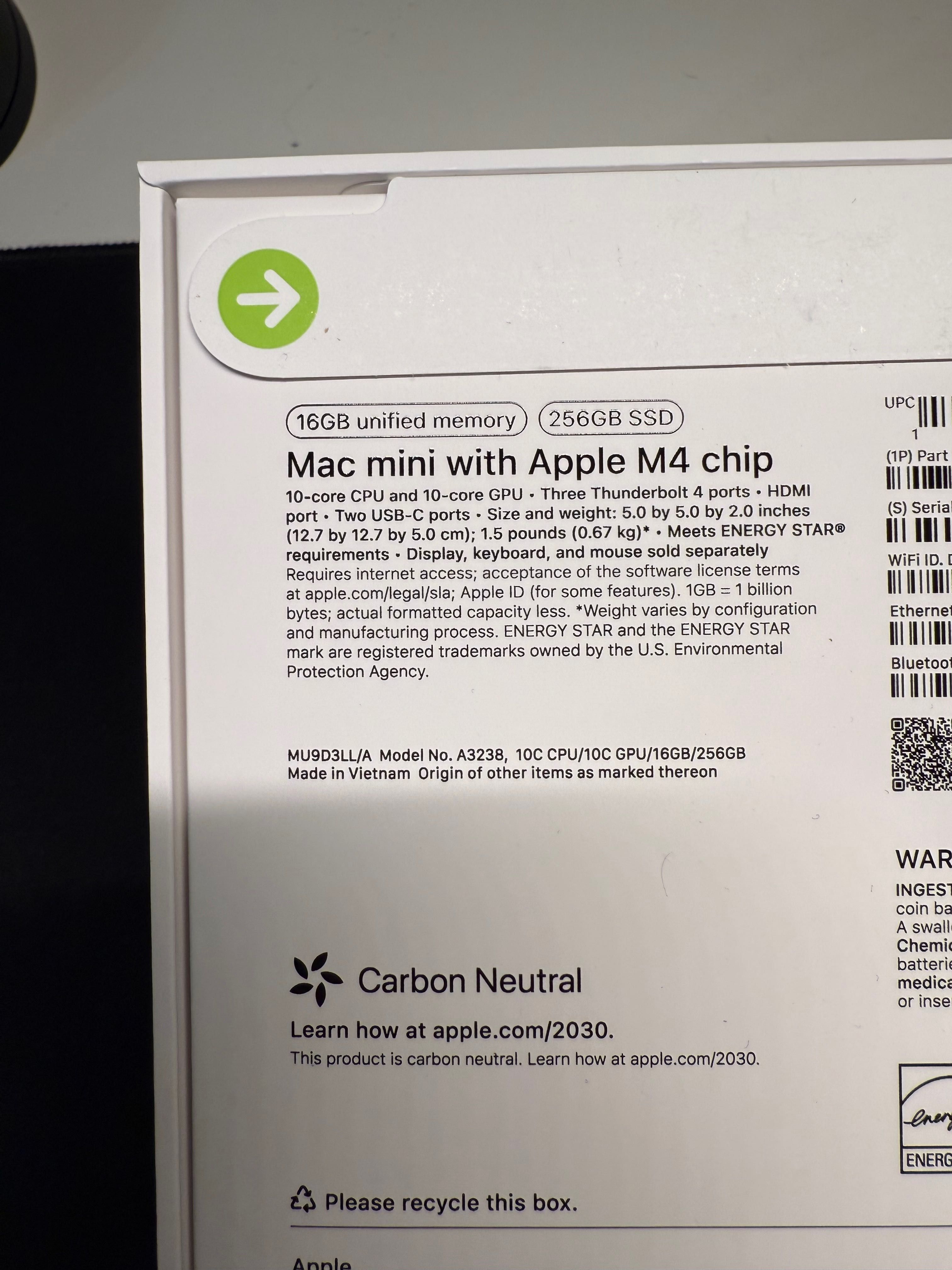 Mac mini M4 (16 GB, 256GB)