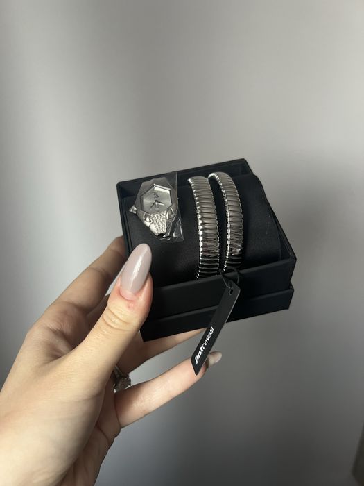 Ceas Just Cavalli damă argintiu – model șarpe elegant, nou, original