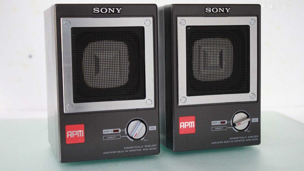 Mini boxe active/pasive Sony APM-007AV(Japonia,1986).