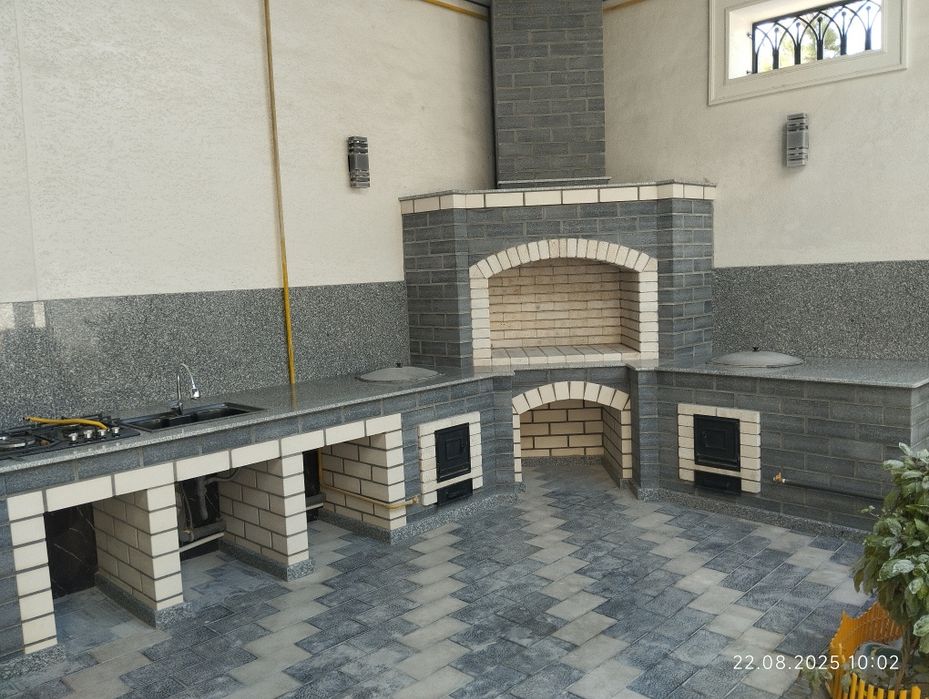 летняя кухня камин очаг