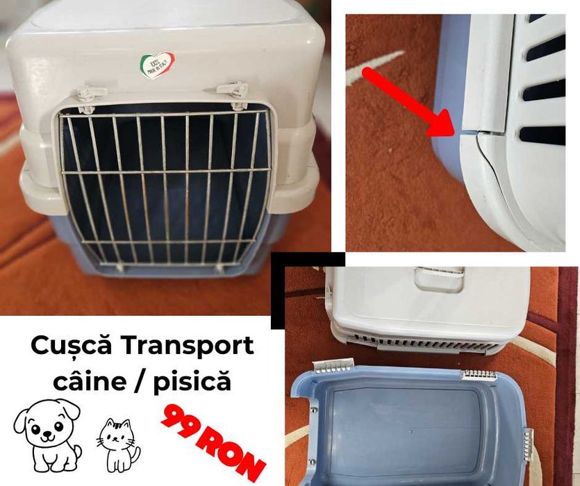 Cușcă transport câini/pisici – talie mică