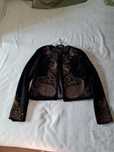 Sacou negru catifea Zara