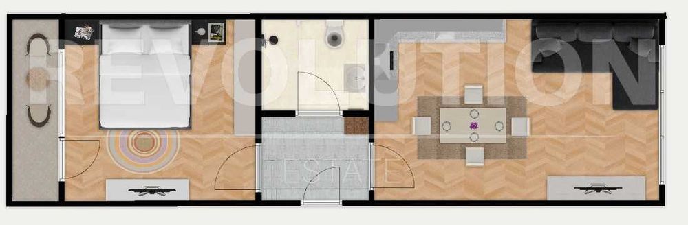 Двустаен апартамент в ж.к. Овча купел