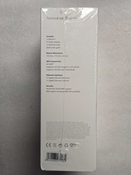 Mesh Nokia WiFi Beacon 1 Router System HA-020W-B AC1200 Single Unit