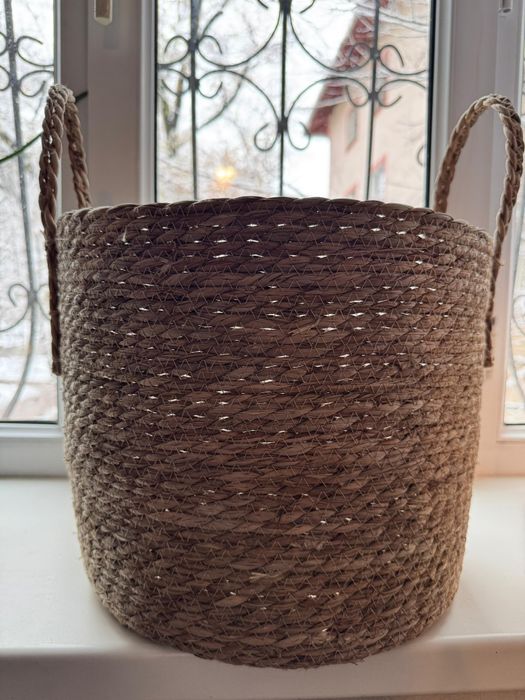 Корзина универсальная 36x36x30см, солома