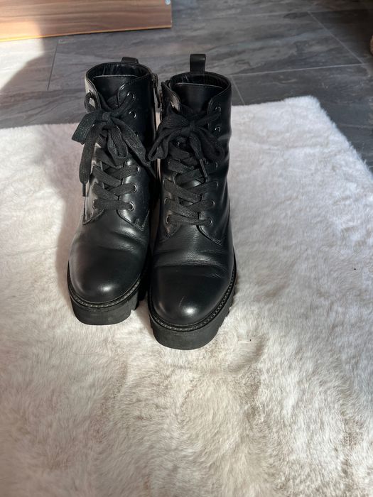 Боти тип кубинки естествена кожа