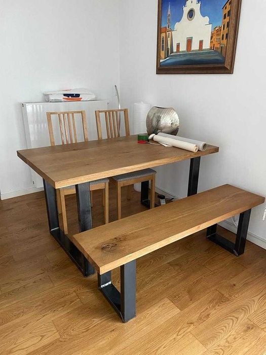 Masa stejar moderna + bancheta