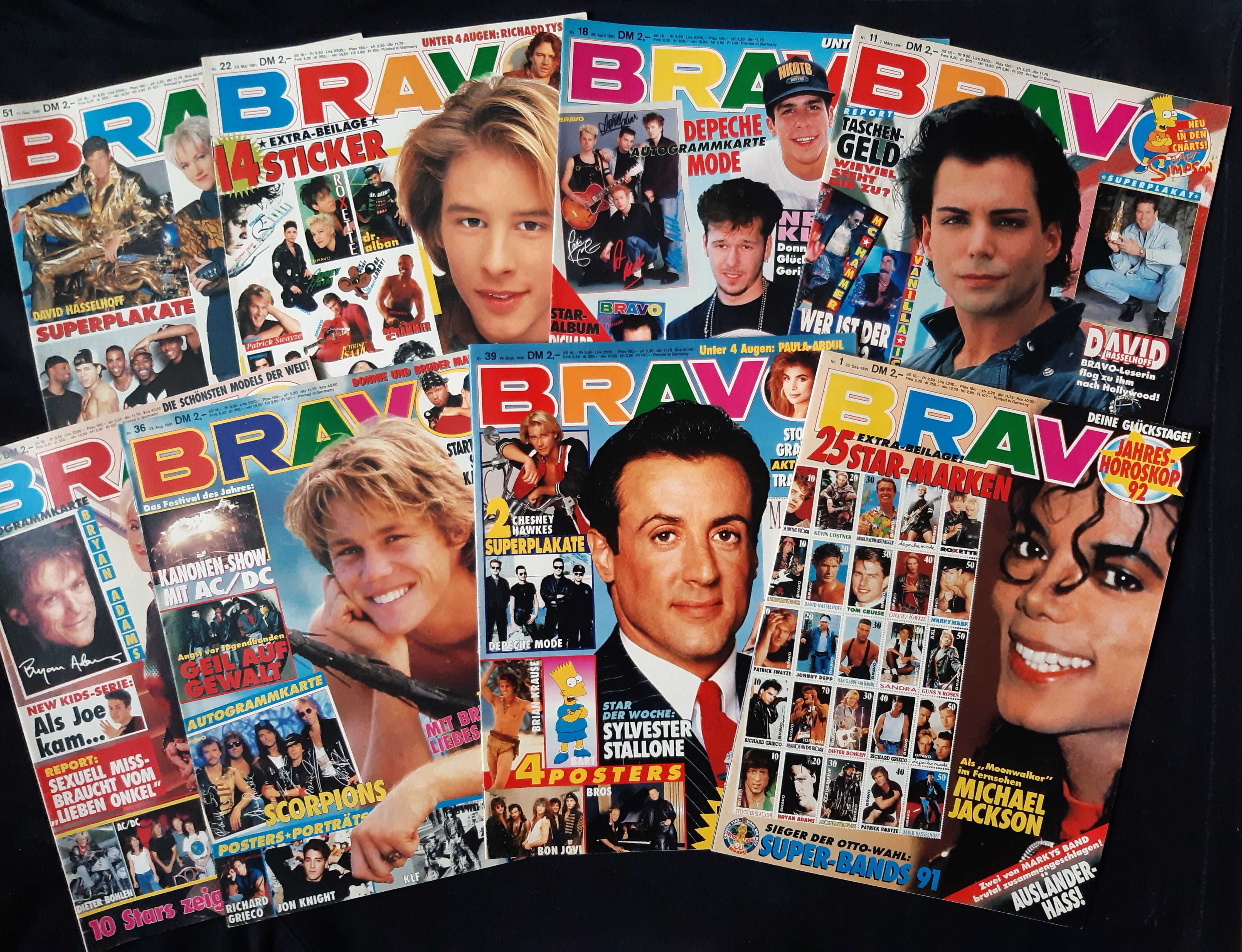 Супер Колекция Стари Немски Списания BRAVO 163 Броя / 1990 - 1994 год.