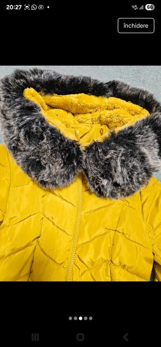 Geaca cu guler blanita xs