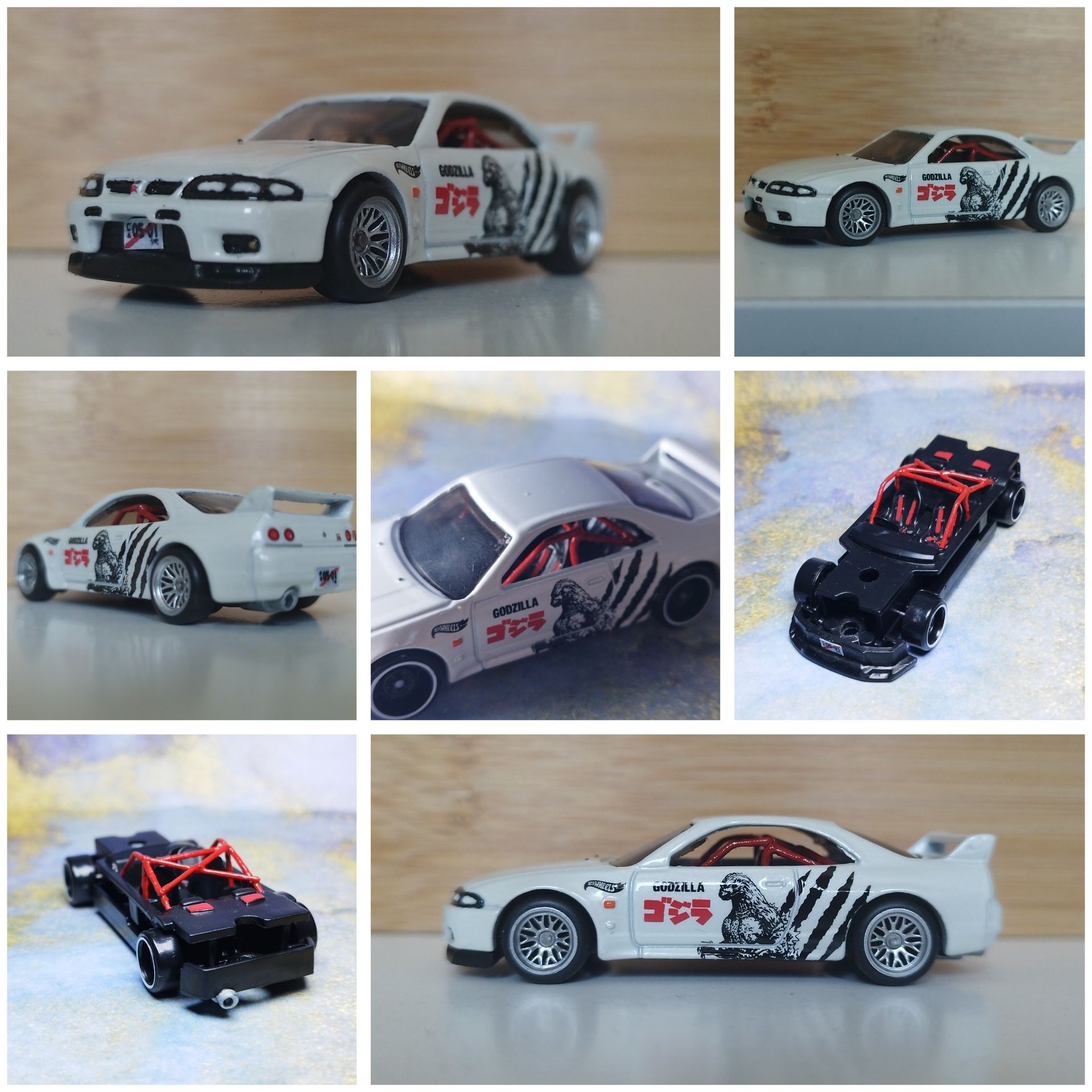 Nissan skyline gt-r R33  Godzilla Custom Hot Wheels 1/1