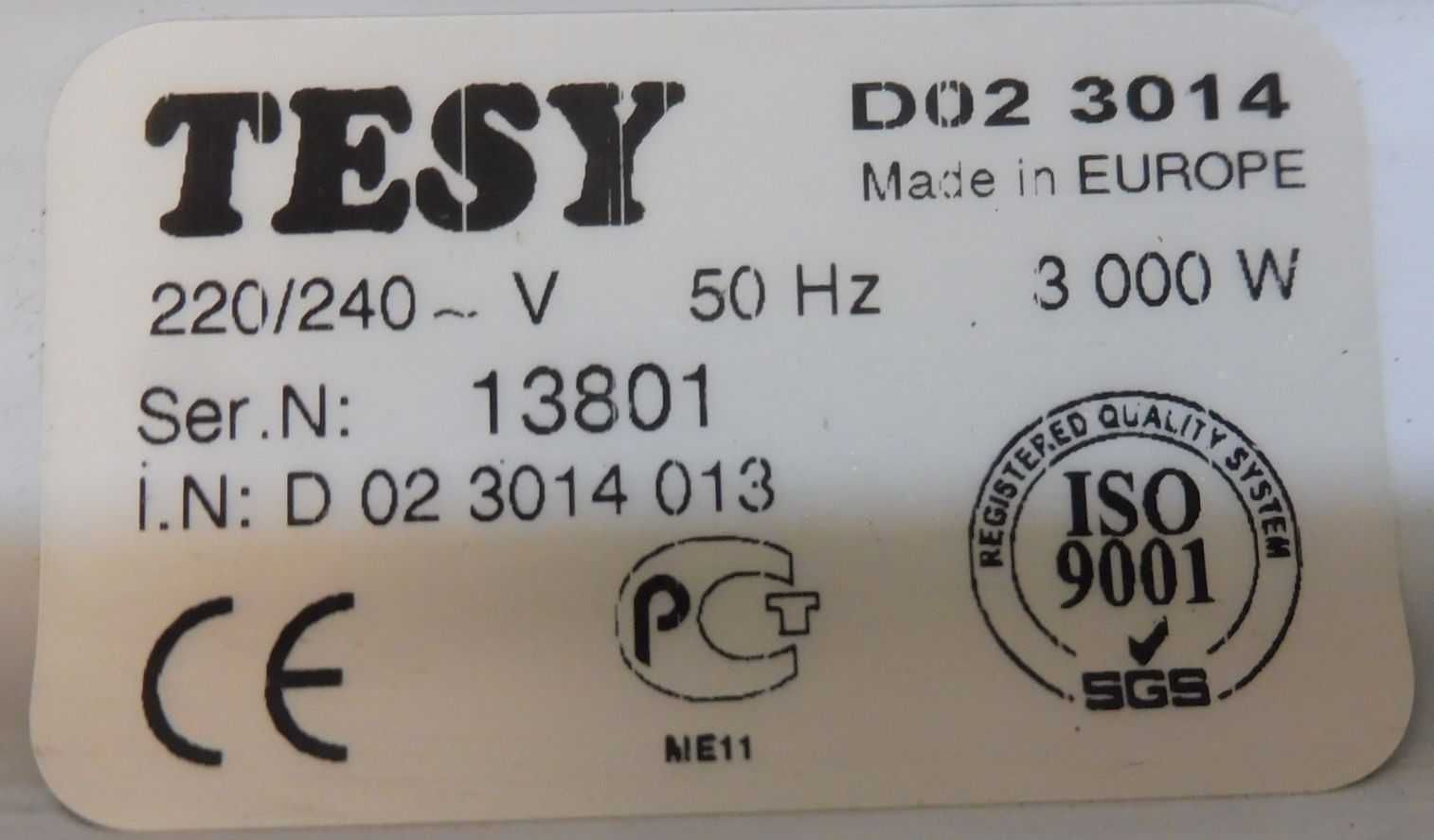 Електрически маслен радиатор Tesy D02 3014, 3000W, 79 лв