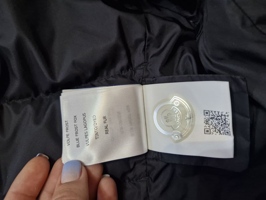 Geaca cu puf si blana naturala Moncler originala