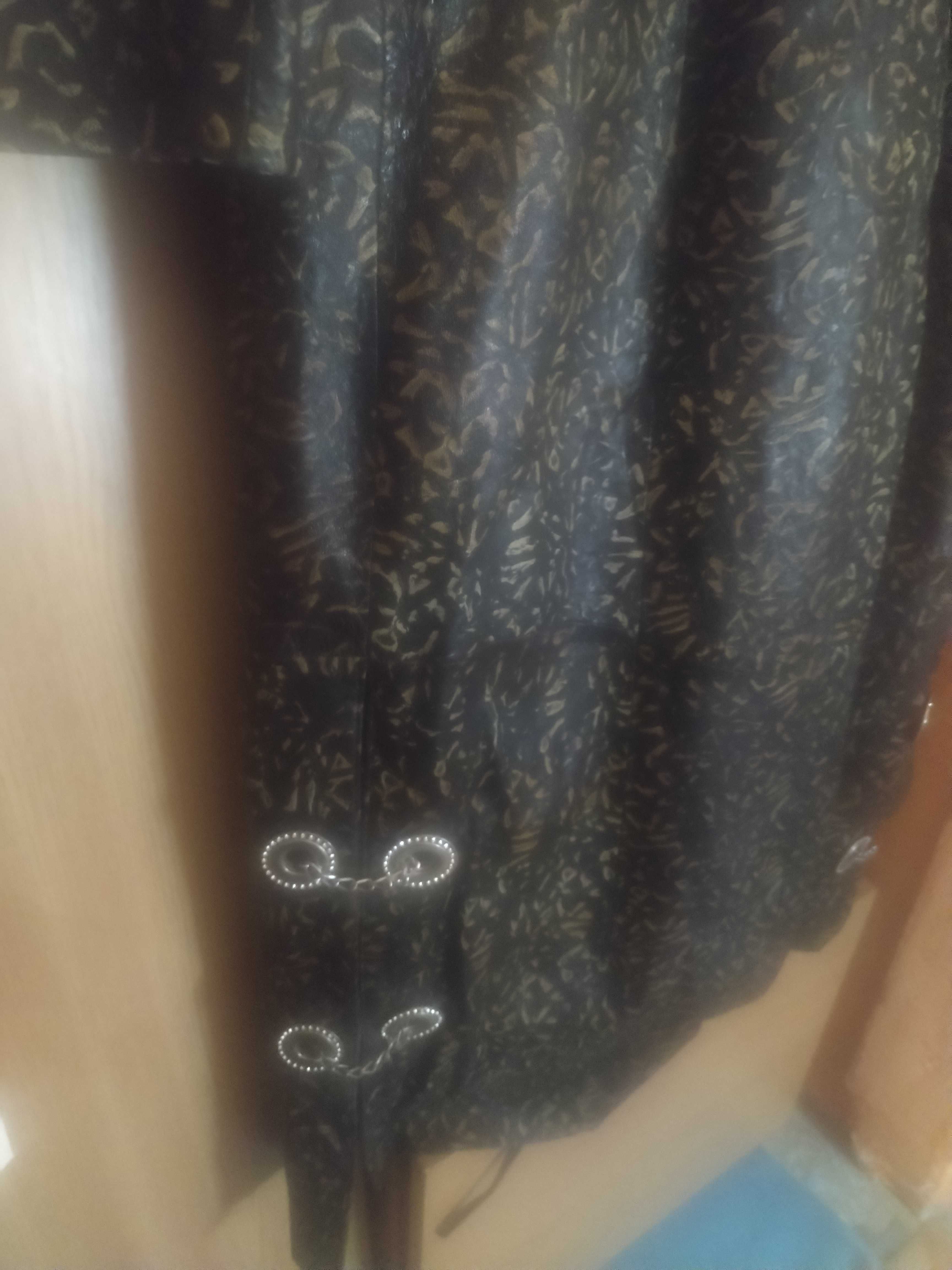 Haina piele lunga superba, animal print