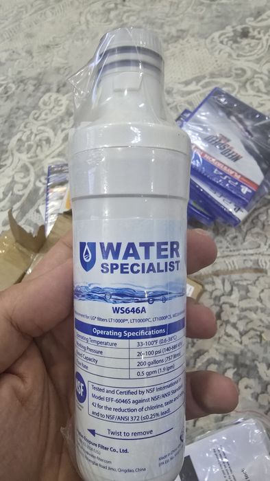 Филтры дтя воды жля холодилников lg