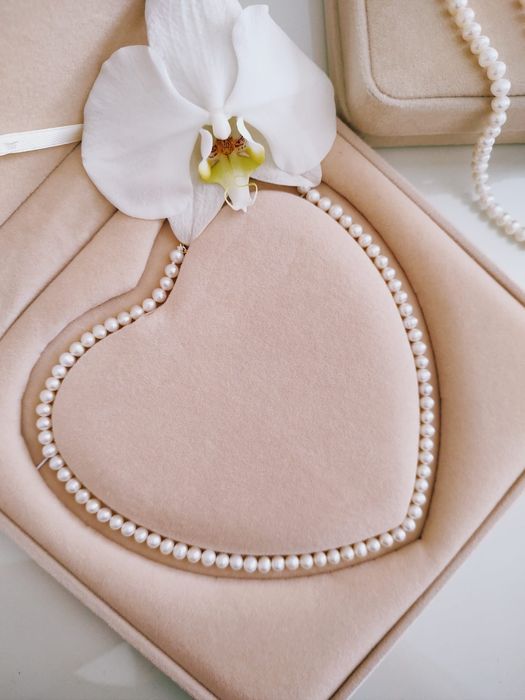 Colier NOU perle naturale de apa dulce 5-6 mm