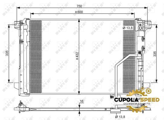 Radiator clima A2045000154 A2045000254 TermoTec-Produs NOU Mercedes-B