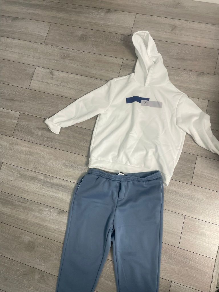 Manfinity Homme Set de hanorac și pantaloni de trening cu glugă, cu im