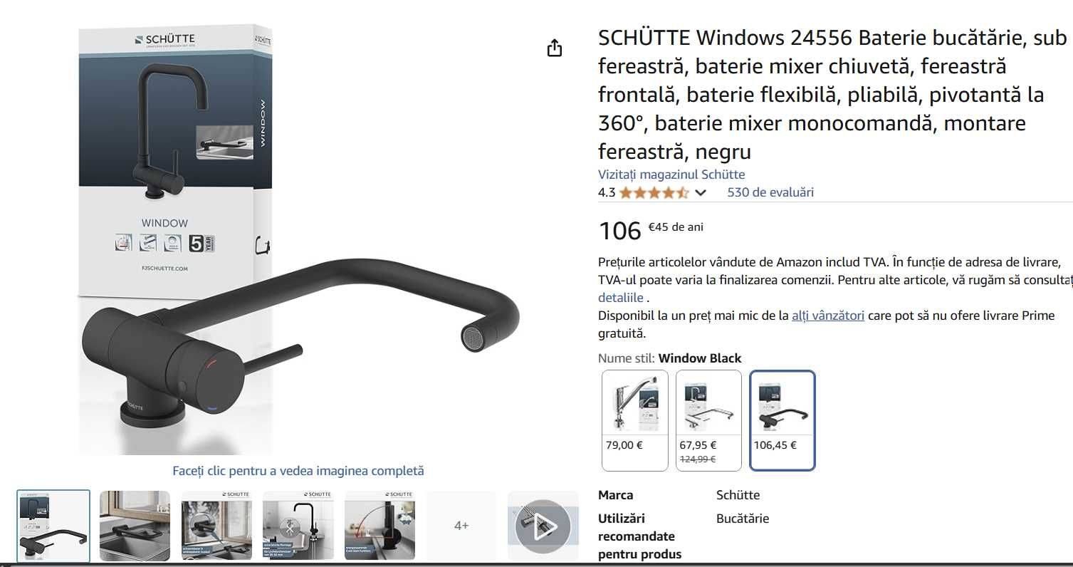SCHÜTTE Windows 24556 Baterie bucătărie pliabila