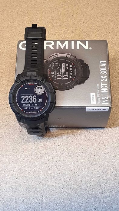 Smartwatch Garmin Instinct 2X Solar Tactical f putin folosit, garantie