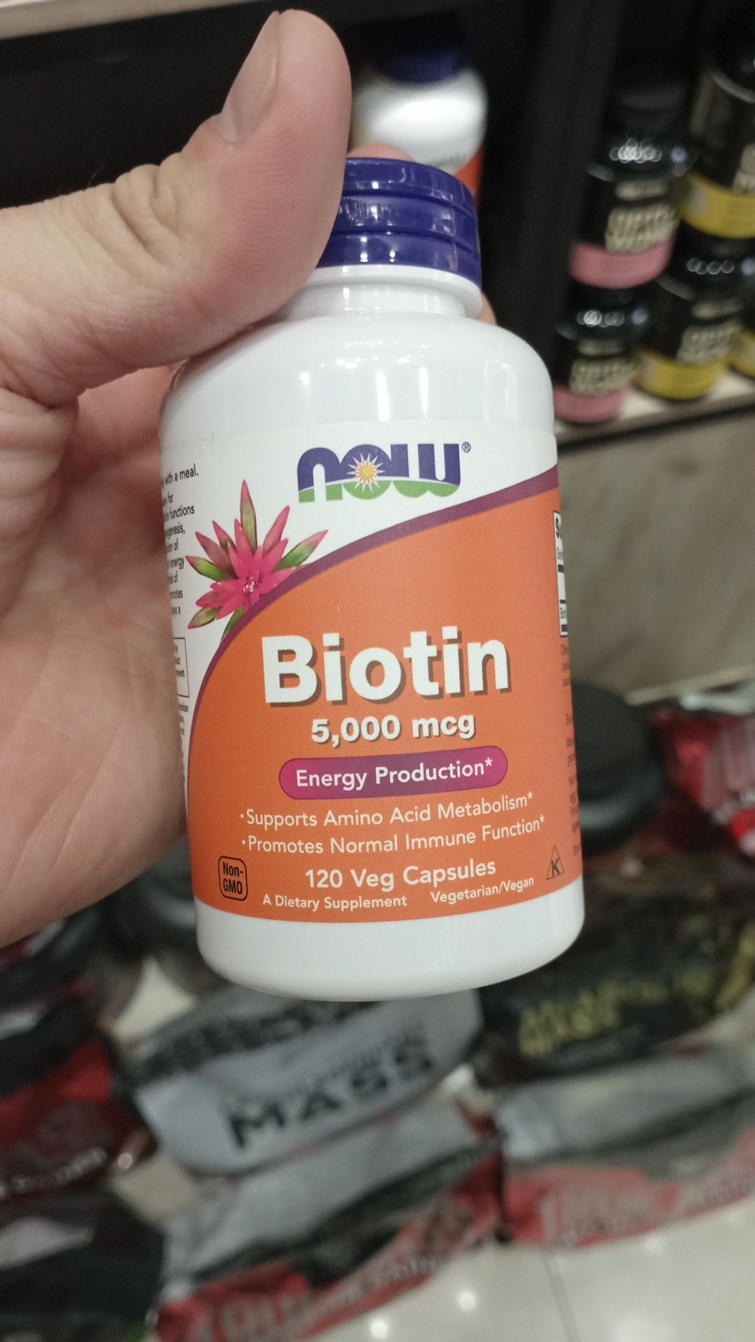 NOW Biotin 5.000mg 120veg capsules