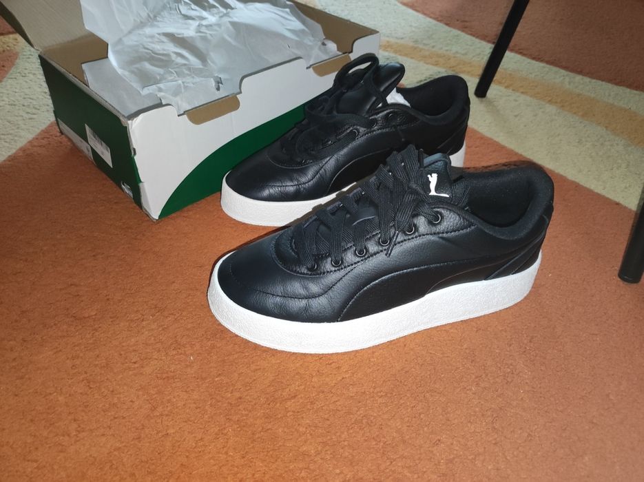 Vând adidași noi Puma Ca Luxe, piele, negru, 43
