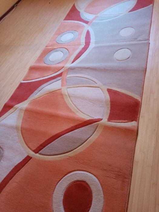 Set covoare - două mari ș unul mai mic. Culori vii, figuri geometrice