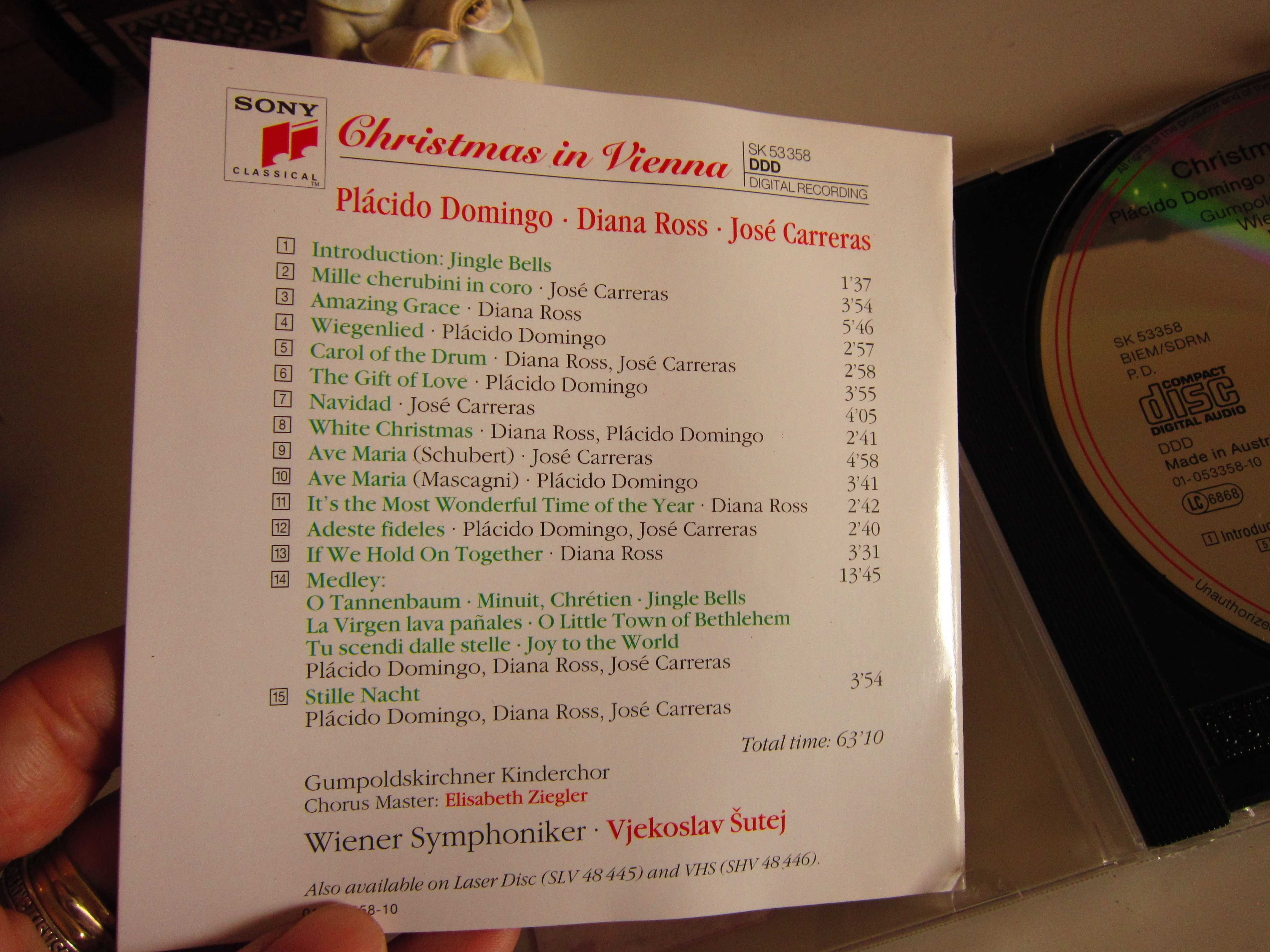cd Christmas In Vienna -Diana Ross, Placido Domingo, Jose Carreras '93