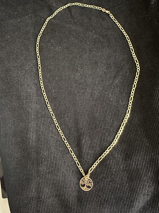 Lant cu pandantiv si cercei 14K