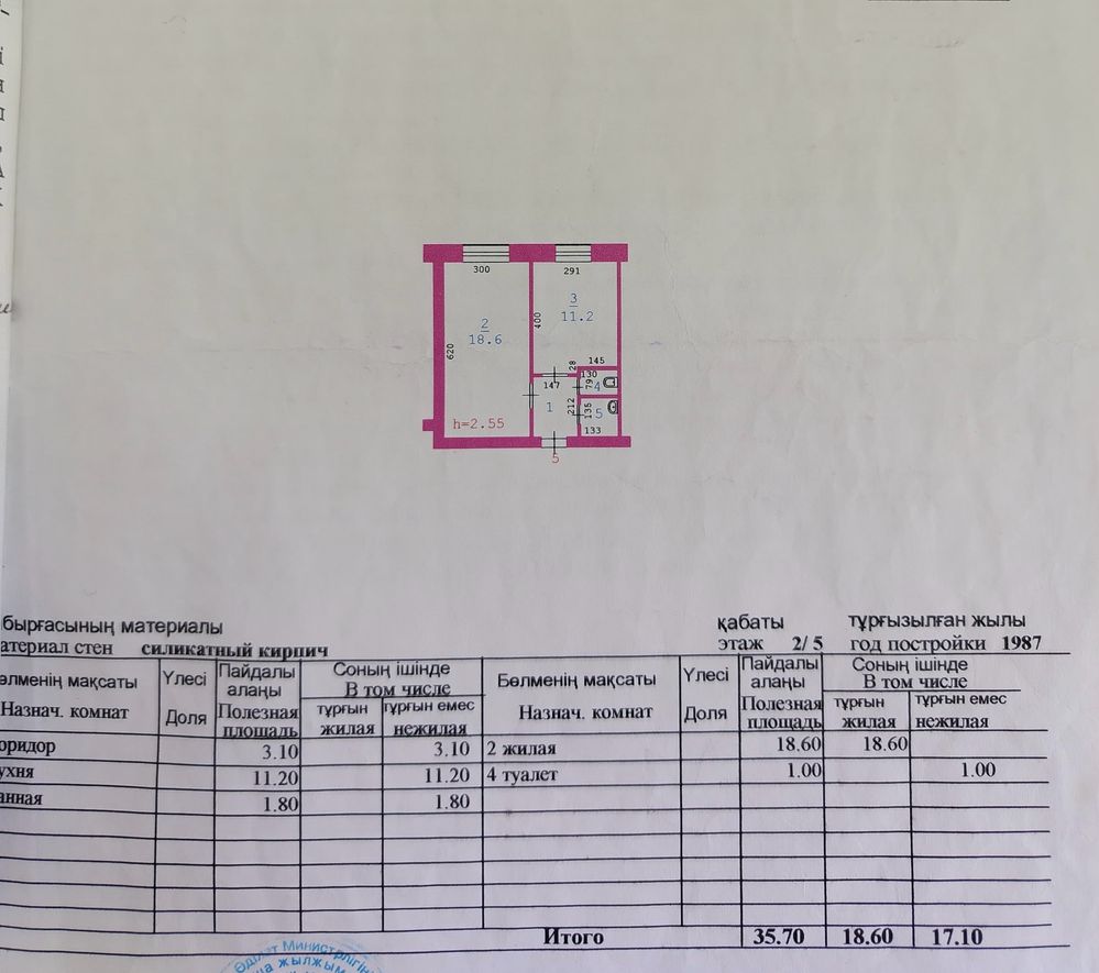 Продам 1 комнатную квартиру район Шанхай