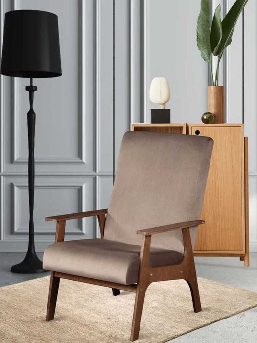 Кресло Далас на деревянных ножках для отдыха дома