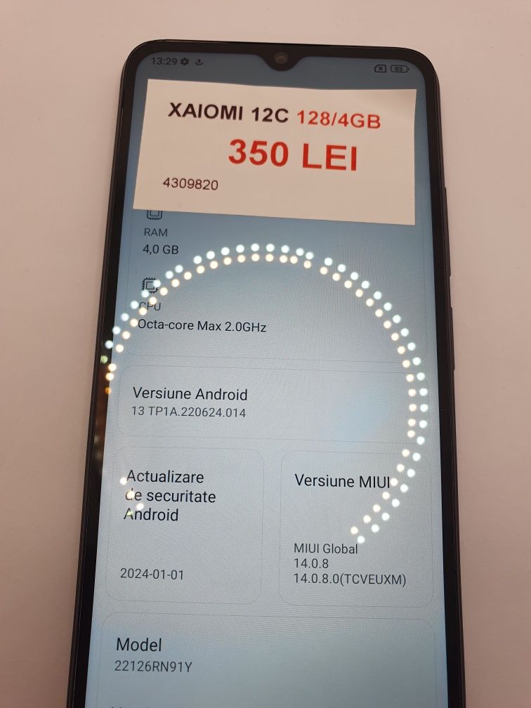 Xiaomi 12C 128/4GB•Amanet Lazar Crangasi•43098