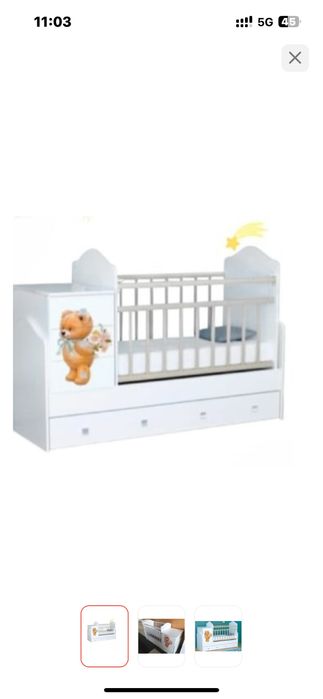 Манеж кровать  с пеленальницей два в одном с матрасем