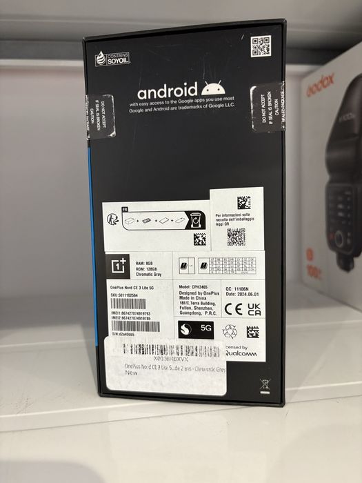 OnePlus Nord CE3 Lite, 8GB RAM, 128GB, 5G, Chromatic Gray, sigilat