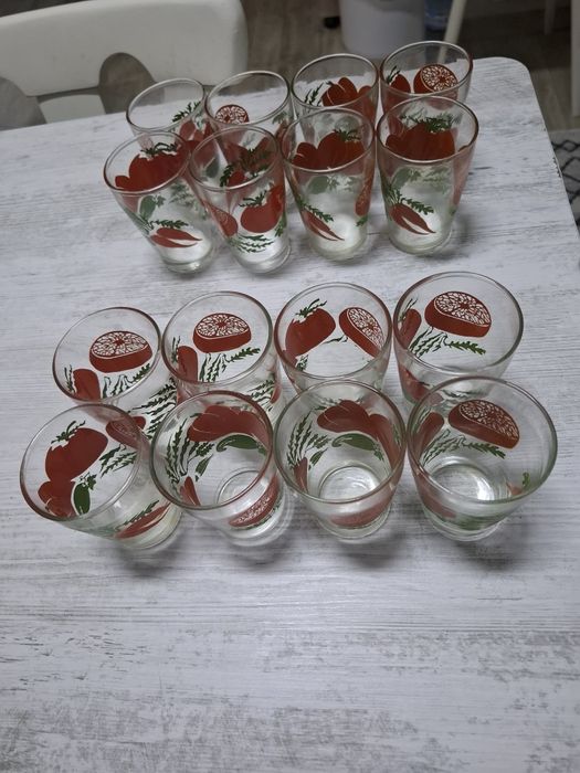 Pahare vintage 2 seturi de 8 buc