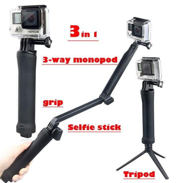 Monopied Selfie 3-Way Mount Tripod Arm Monopod for GoPro SJCAM SJ7000