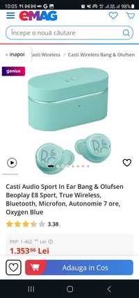 Casti Audio Sport In Ear Bang & Olufsen Beoplay E8 Sport, True Wireles