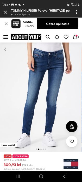 Blugi  tommy hilfiger  noi.