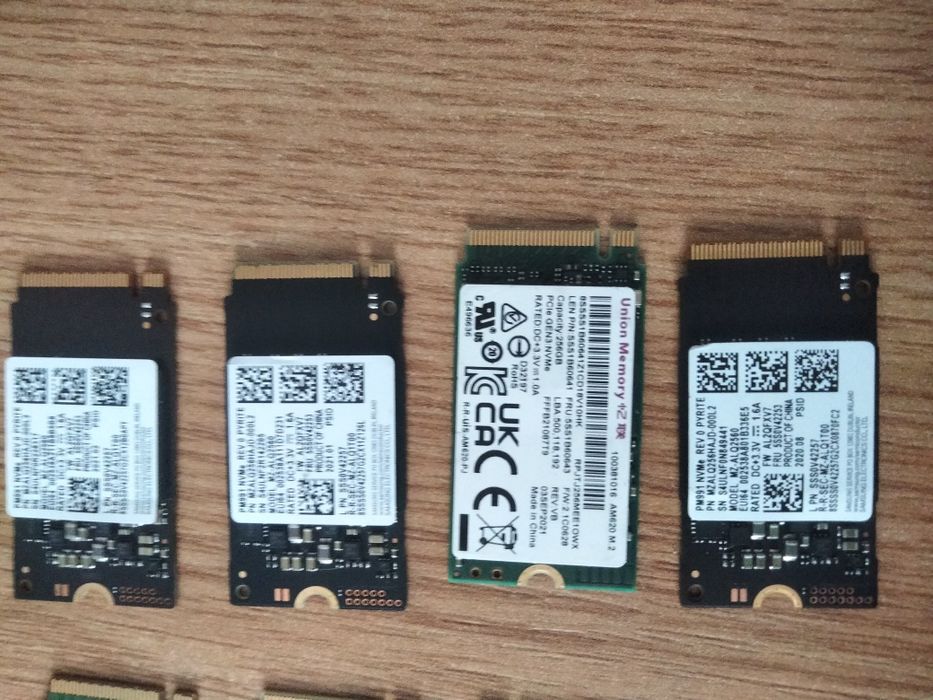 0 scris Ssd 256gb, 512gb, Nvme