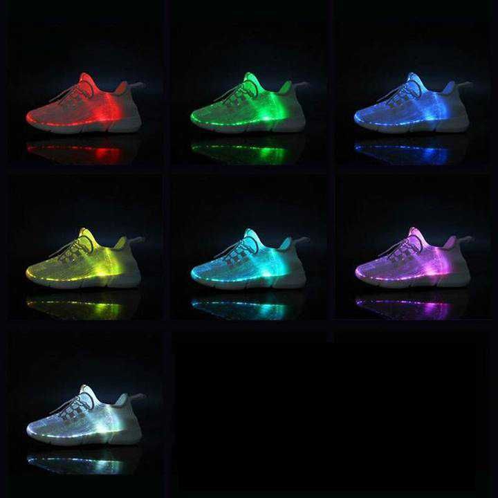 Светещи обувки с оптични влакна / LED / usb зареждане / Glowing shoes