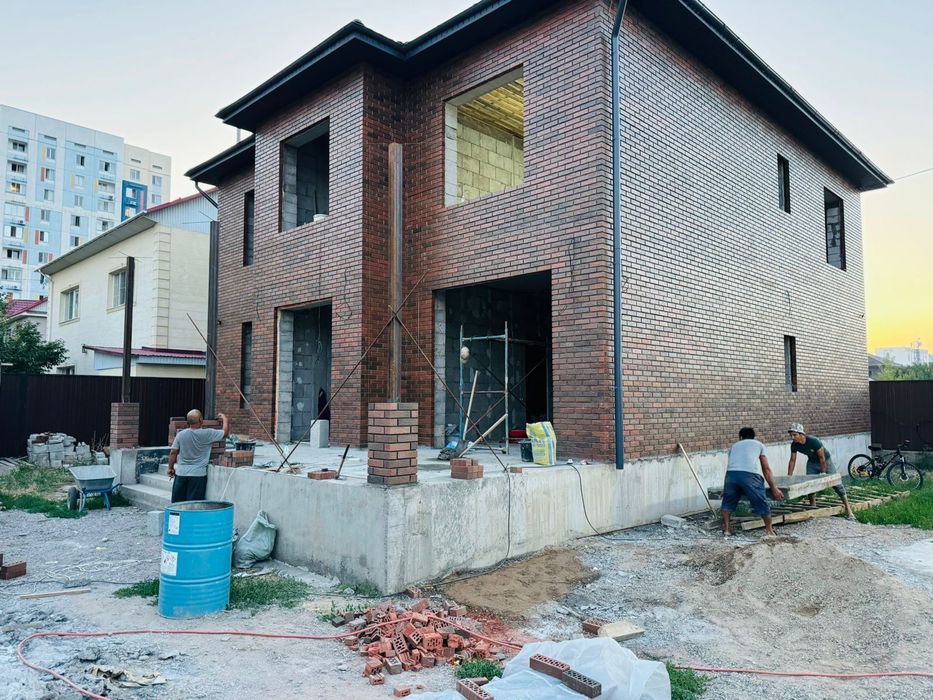 Баварская кладка облицовочные лицевой кирпич Кулсары Атырау Кирпич