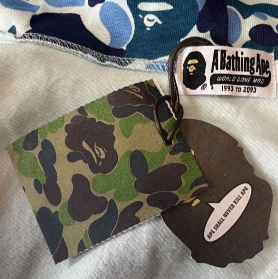 A Bathing Ape Bape Blue Hoodie