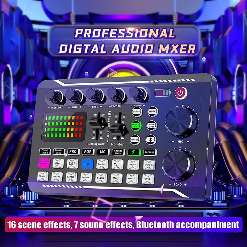 Mixer Audio cu efecte de sunet Consola DJ Bluetooth 5.0 Stereo