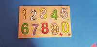 Vand joc, puzzle din lemn cu cifre; pt copii