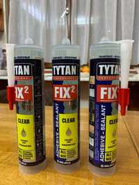 Adeziv etansant transparent. fix2 CLEAR .Tytan 290ml. Silicon profesio