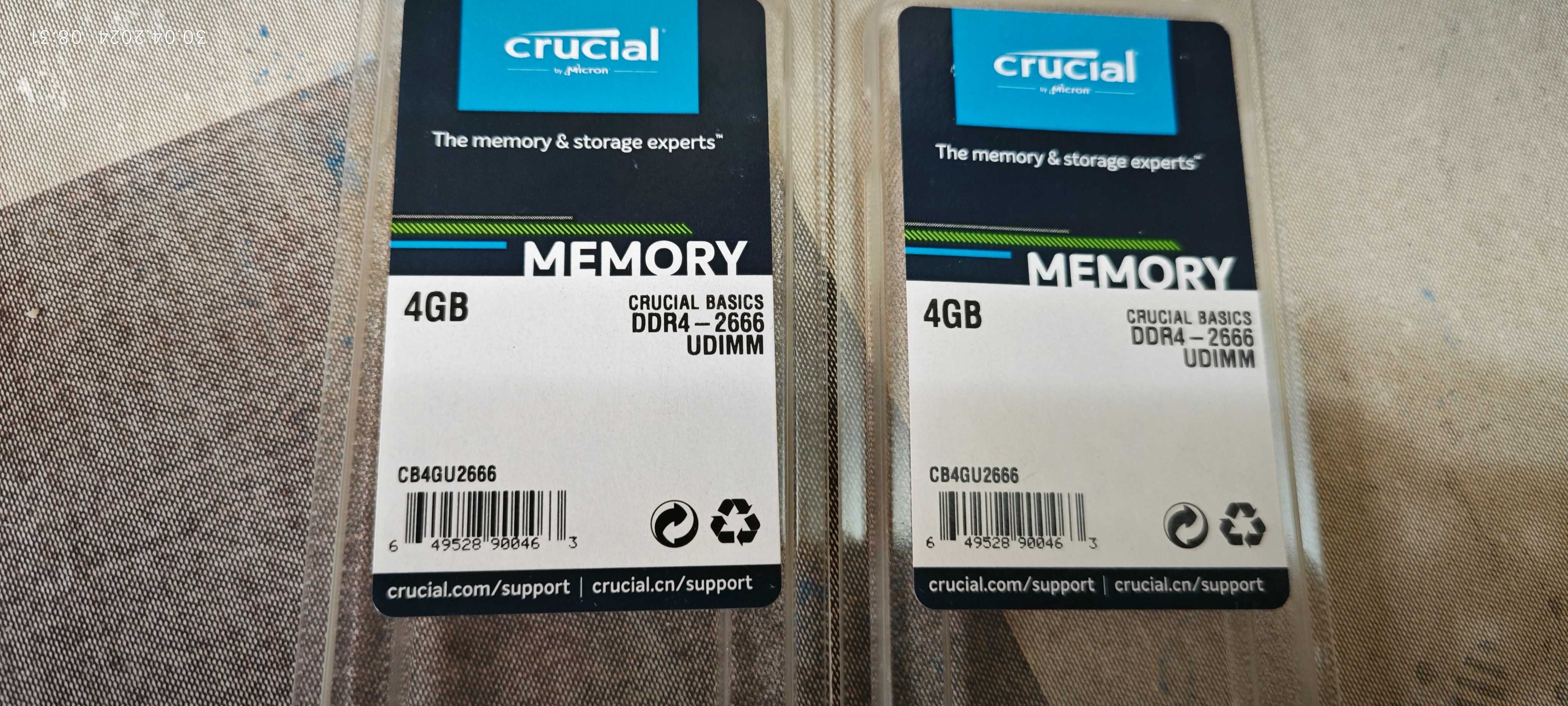 Оперативная память DDR4-2666 Crucial 8Гб.