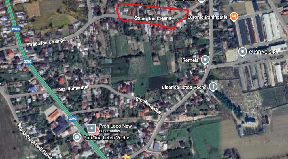 Teren+casa batraneasca Intravilan Letea Veche, centru