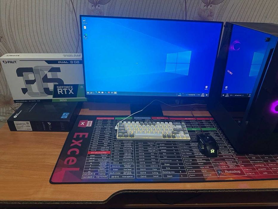 Игровой ПК Intel i5 10400F /GTX 3050  8G / 8x2 GB / SSD 256 GB/500 HDD